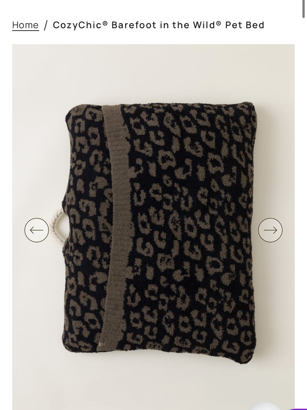 CozyChic Barefoot in the Wild Leopard Pet Bed - Black & Taupe